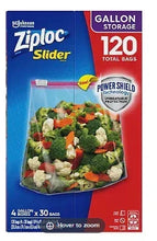 Ziploc 1-gal slider storage bags box with 120 total bags