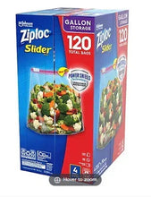 Ziploc 1-gal slider storage bags box with gallon size, 120 total bags