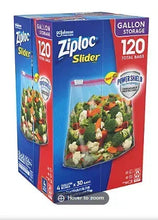 Ziploc 1-gal slider storage bags box, 120 total bags
