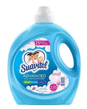 Suavitel Advanced 3-in-1 fabric softener bottle, blue with white cap