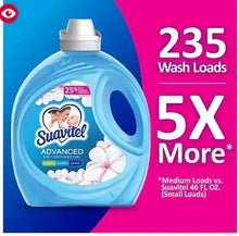 Suavitel Advanced fabric softener bottle with 235 wash loads callout