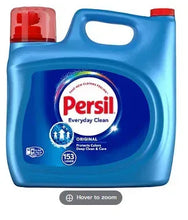 Persil Original Everyday Clean liquid laundry detergent jug, blue with red cap