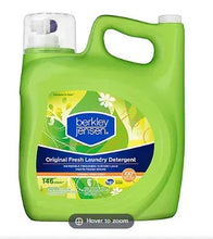 Berkley Jensen original fresh liquid laundry detergent jug, 200 oz, green bottle