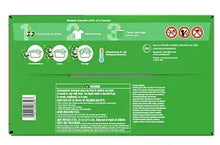 Gain laundry detergent box back with usage directions and warning labels.