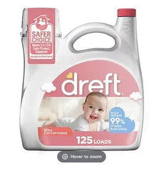 Dreft Ultra Concentrated Liquid Baby Laundry Detergent, 125 Loads, 170 fl. oz.