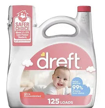 Dreft Ultra concentrated baby laundry detergent jug, pink and white 125 loads