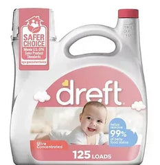 Dreft Ultra Concentrated Liquid Baby Laundry Detergent, 125 Loads, 170 fl. oz.