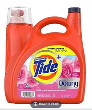 Tide liquid laundry detergent jug with Downy April Fresh, HE compatible