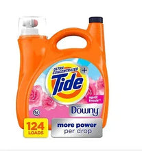 Ultra concentrated Tide detergent jug with Downy April Fresh, 124 loads