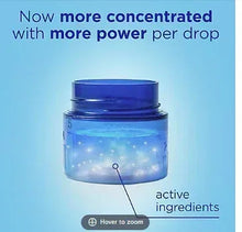 Laundry detergent active-ingredients gel jar with blue container and cap
