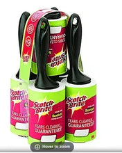 Scotch-Brite lint roller set with green refills and black handles
