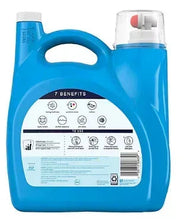 Downy fabric conditioner bottle, blue with back label and instructions panel