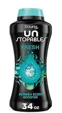 Downy Unstoppables In-wash scent booster beads bottle, Fresh, 34 oz, black and teal