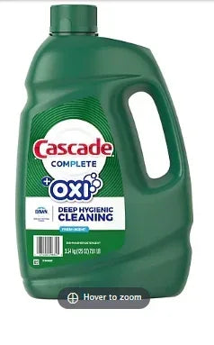 Cascade Complete Gel and Oxi Dishwasher Detergent, 125 fl. oz.