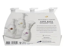 Dove foaming hand soap variety pack with 3 pump bottles