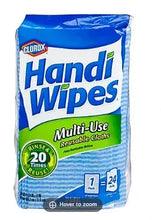 Clorox Handi Wipes multi-use reusable cloths pack, blue pouch.