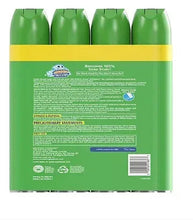 Green 4-pack bathroom cleaner bottles, back label text and barcode
