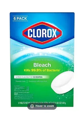 Clorox Automatic Toilet Bowl Cleaner Tablets with Bleach. 6 ct./3.5 oz.