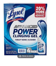 Lysol Advanced Power Cleaning Gel toilet bowl cleaner, 4-pack, 32 oz