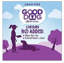 Good Dog Wellness grain-free jerky bars label, contains no added text