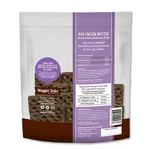 Waggin Train Pork & Bacon with Banana Recipe, High Protein Waffles Dog Treats, 36 oz