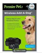 Wireless add-a-dog collar set, black adjustable training collar with receiver
