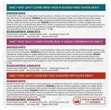 Gravy Lovers wet cat food label: ingredients and guaranteed analysis panel