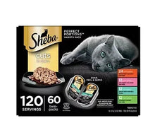 Sheba Perfect Portions variety pack cat food box, 60 ct with pouch assortment