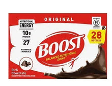 Boost Original rich chocolate nutritional shake box, 28 bottles