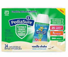 PediaSure Nutritional Grow & Gain Shake with Fiber and Immune Support, Vanilla (7.4 fl. oz., 24 pk.)