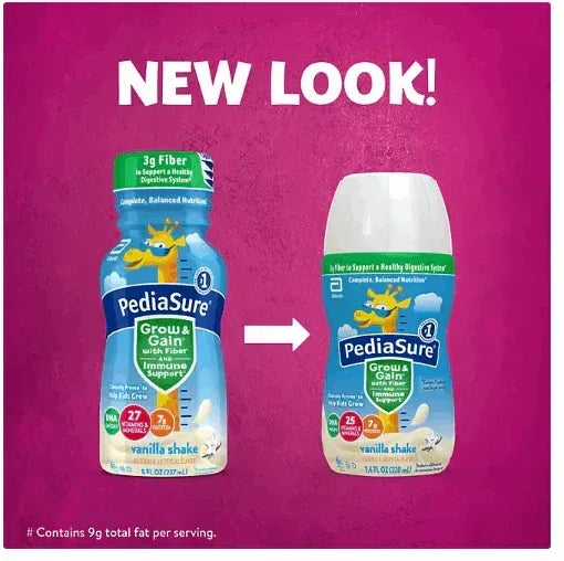 PediaSure Nutritional Grow & Gain Shake with Fiber and Immune Support, Vanilla (7.4 fl. oz., 24 pk.)