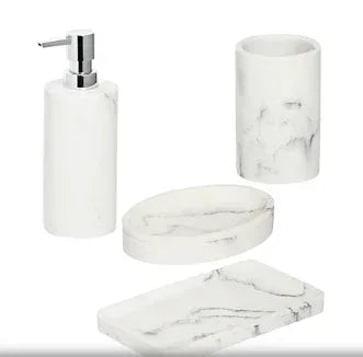 Honey-Can-Do 4-Pc. Bath Accessory Set - Marble