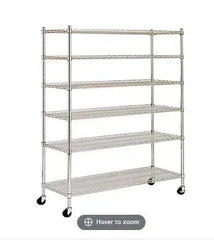 Berkley Jensen 48" 6-Shelf Steel Rack - Chrome