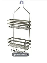 Metallic stainless steel sensor trash can with two-tier wire baskets and lid handle