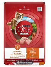 Purina ONE dog food bag, Healthy Weight formula, 31.1 lb; natural