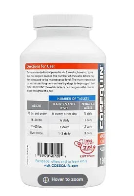 Cosequin Maximum Strength Plus MSM, Chewable Tablets, 180 ct.