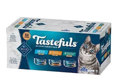 Blue Buffalo Tastefuls Natural Wet Cat Food Variety Pack, 32 pk.