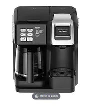 2-in-1 coffee maker with LCD panel, carafe, and pod brewer, black