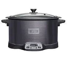 Black Weston 2-in-1 indoor smoker and slow cooker with glass lid and control panel