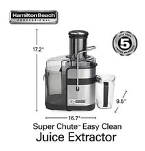 Hamilton Beach Professional juice extractor with clear chute and side cup