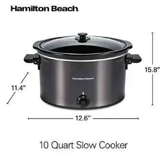 Hamilton Beach Slow Cooker, 10 Quart Capacity