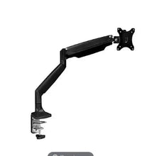 Black heavy-duty single monitor arm with VESA mount