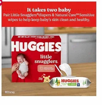Huggies Unscented Natural Care Sensitive Baby Wipes, 1,088 ct.