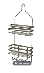 Honey-Can-Do Flat Wire Steel Shower Caddy - Gray