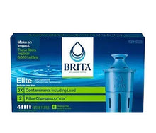 Brita Elite replacement water filter box, 4-count with blue filter cartridges