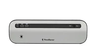 FoodSaver Space-Saving Vacuum Sealer with Bags and Roll - Silver`