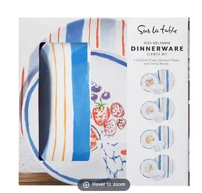 Sur La Table 12-Pc. Melamine Dinnerware Set