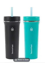 Thermoflask 32 oz tumbler 2-pack: black and teal-grey insulated cups