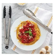 KitchenAid 2-piece tong set, stainless steel with black silicone tips