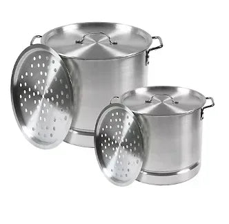 IMUSA 2-Piece Tamales Steamer Set, 32 qt./10 qt. - Silver